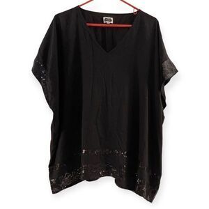Mudpie Womens Tunic Shirt with Sequins One Size‎